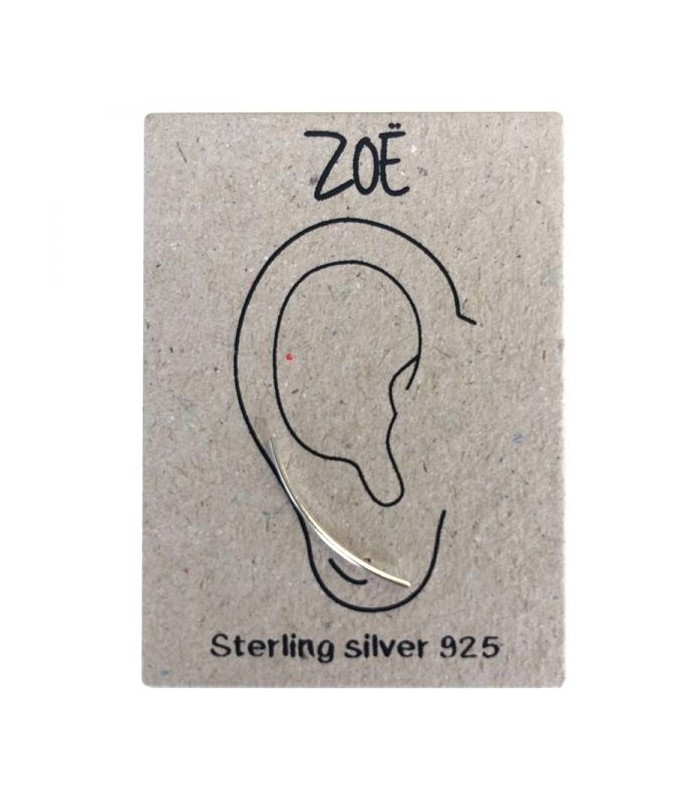 Wild groot Kerkbank zilveren (925) oorbellen (earline) | Oorbellenwebshop voor oorbellen