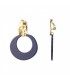 Elegante Blauwe Oorclips met Goud - Perfecte Accessoire voor Elke Outfit